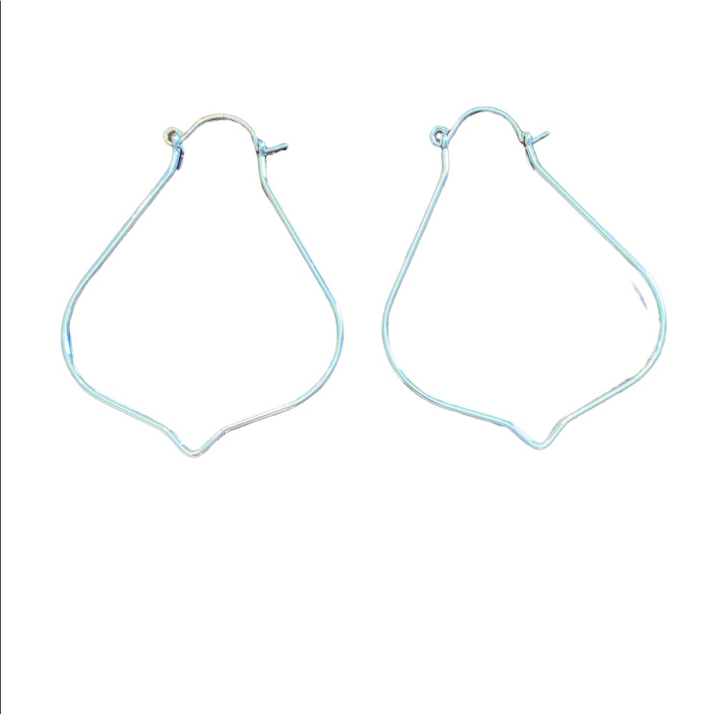 Silver Hinged Lightweight Pierced Earrings